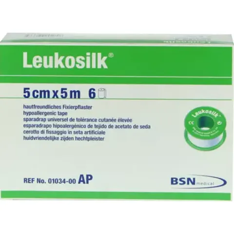 Leukosilk 5 cmx5 m 6 St Pflaster – Bild 1