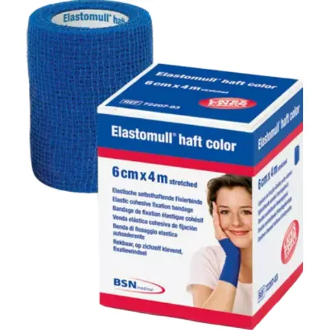 Elastomull haft 4mx6cm 72207-03 blau Fixierbinde – Bild 1