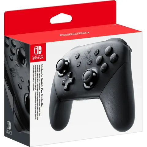 Nintendo SWITCH Controller "Pro", schwarz, B:15,2cm H:10,6cm T:6cm, Spielecontroller, Controller – Bild 1