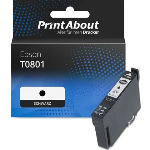 PrintAbout Cartouche compatible Epson T0801 - Noir – image 1