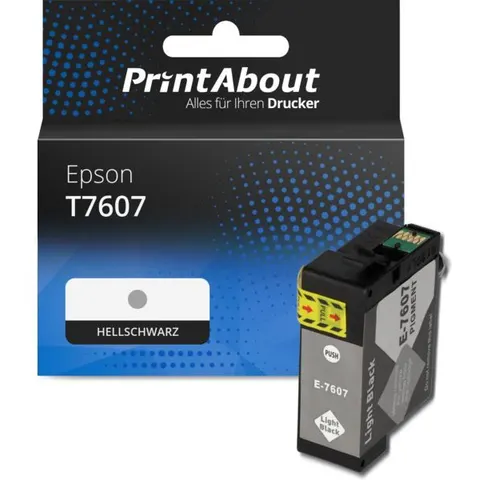 PrintAbout Cartouche compatible Epson T7607 - Noir clair Noir clair – image 1