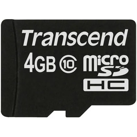 TS4GUSDC10 - microSDHC memory card, 4 GB, Transcend, class 10 – image 1