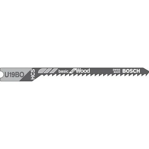 Bosch - Decoupeerzaagblad HCS, U 19 BO Basic for Wood – afbeelding 1