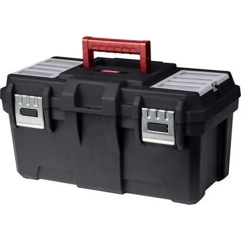 Keter Basic Toolbox Gereedschapskoffer- 19 inch - 48x26x25cm - Zwart – afbeelding 1