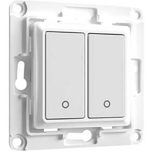SHELLY WS2 W - Shelly wall pushbutton, white, 2-gang – image 1