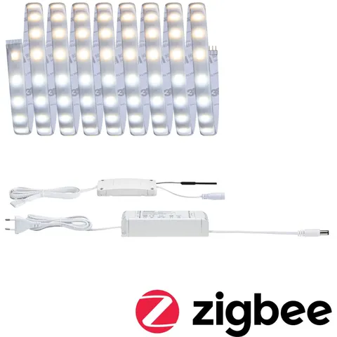 Paulmann MaxLED 500 basic set IP44 CCT ZigBee 3m – silver – image 1