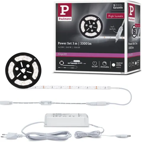 Paulmann LED decorative light SimpLED 3 m, 4,000 K – white – image 1