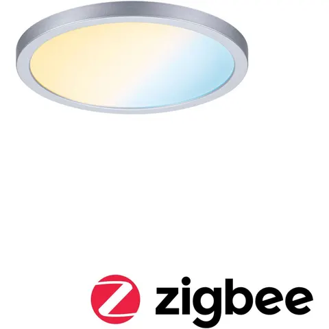 Paulmann Areo panel ZigBee CCT round chrome 17.5cm – image 1