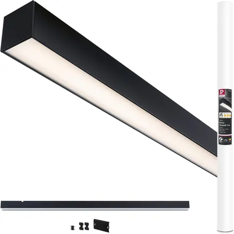 Paulmann Linion batten light, black, 1 m Master ZigBee transformer – image 1