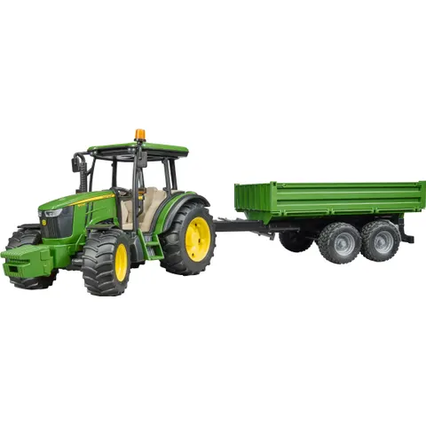 BRUDER Tractor John Deere 5115M con remolque – imagen 1
