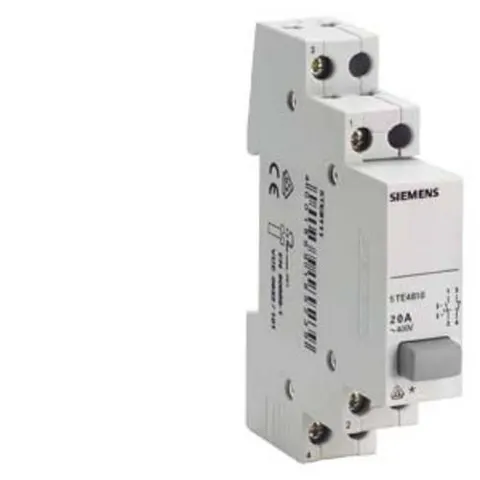 SIEMENS SIE 5TE4813 - Contactor, 4 NC 20 A, 1 button, grey, with latching function – image 1