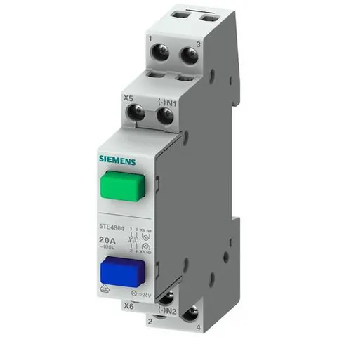 SIEMENS SIE 5TE4806 - Button, 1 NO/1 NC 20 A, 1 button green without latching function – image 1