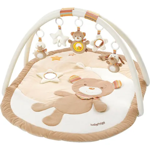 Fehn Spielbogen mit 3-D-Activity-Decke Teddy Rainbow – beige – Bild 1