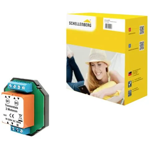 SCHELLENBERG AS 24201 - Roller shutter isolating relay, central, 2-fold – image 1