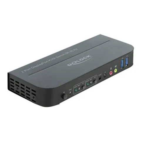 DELOCK DP 1.4 KVM Switch 8K 30Hz – Schwarz – Bild 1