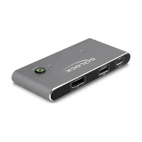 DeLOCK 11487 KVM switch – Anthrazit – Bild 1
