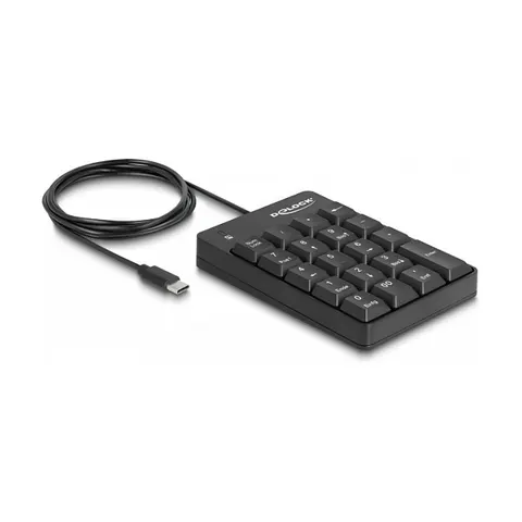 DeLOCK Nummernblock 19 Tasten - USB-C - Schwarz – Bild 1