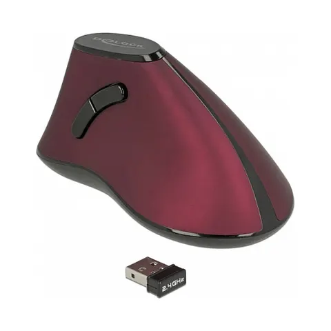 DELOCK 12528 - Ergonomic vertical mouse, optical, wireless – image 1