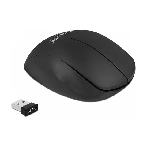 DELOCK 12598 - Mouse, wireless, black, right handers – image 1