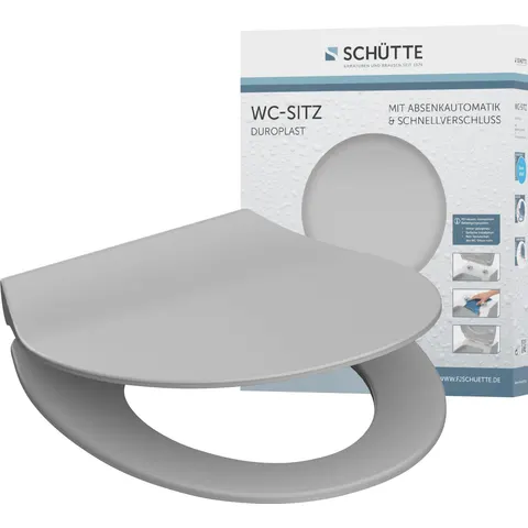 Schütte Duroplast wc-bril grijs – afbeelding 1