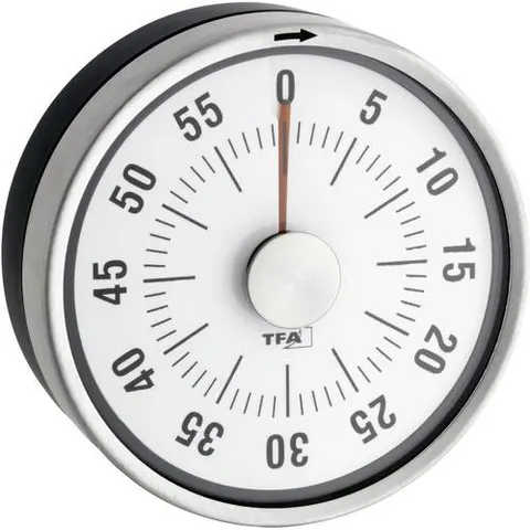 TFA® Puck Küchentimer silber – Bild 1