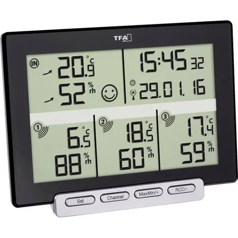 TFA DOSTMANN WS 30305701 - Higrómetro radiotérmico – imagen 1