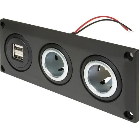 ProCar 67326500 Einbau-Steckdose Kombi-Stecksystem, mit USB – Bild 1