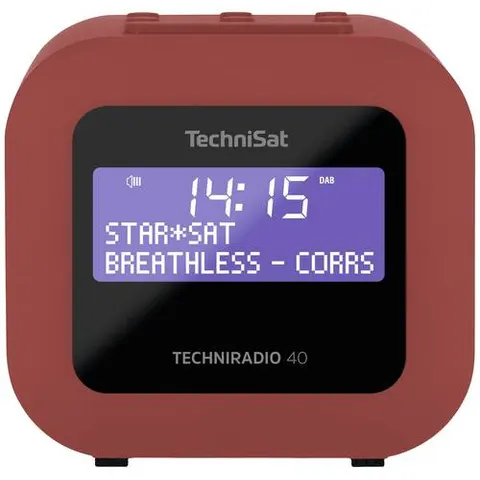Techniradio 40 DAB+ wekkerradio - rood – afbeelding 1