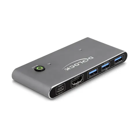 Delock HDMI KVM Switch 8K 60 Hz mit USB 5 Gbps – Anthrazit – Bild 1