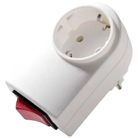 Martin Kaiser Adapter Plug With Illuminated Switch Arctic White - 411/KWS – image 1