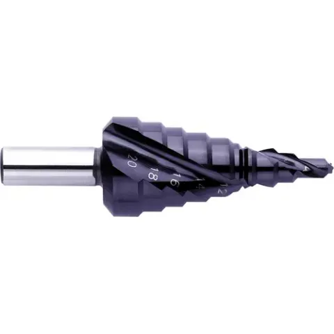 EXACT BOHRER 420 - TiAIN HSS step drill bit, 4-20mm, gradient 2 mm – image 1