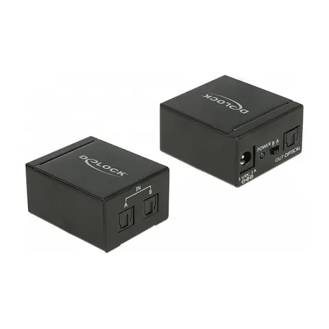 DELOCK TOSLINK Switch 2 x TOSLINK in zu 1 x TOSLINK out – Bild 1