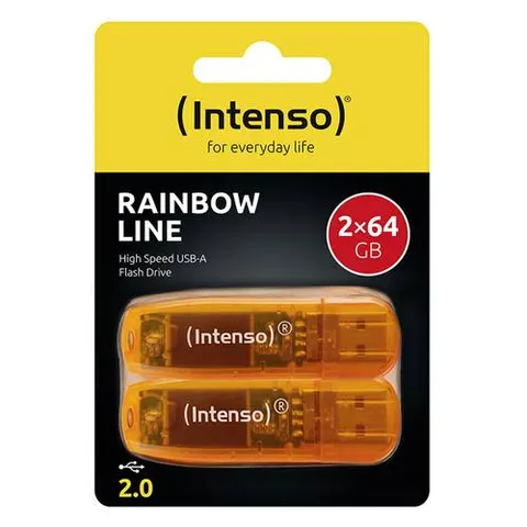 Intenso Rainbow Line 2x 64GB - orange – Bild 1
