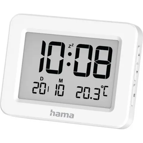 Hama wekker- Kos - Digitaal- Wit – afbeelding 1