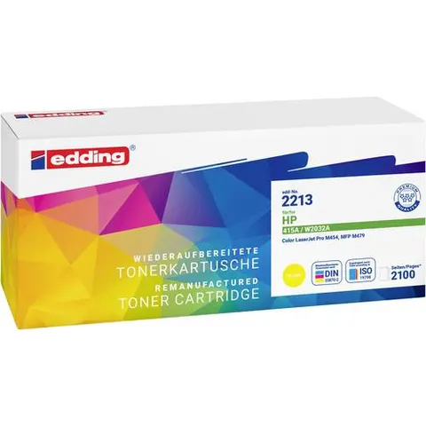 EDDING EDD-2213 - Toner, yellow, 415A, refill, HP – image 1