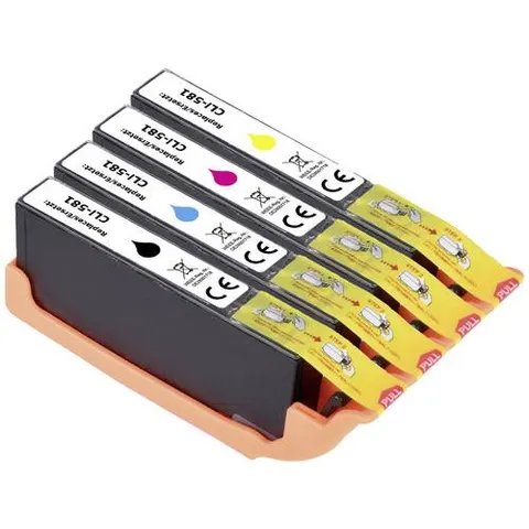 Renkforce Inktcartridge vervangt Canon CLI-581BK, CLI-581C, CLI-581M, CLI-581Y Compatibel Combipack Zwart, Cyaan, Magen – afbeelding 1