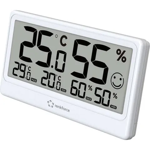 Renkforce RF-6416470 Thermo- en hygrometer Wit – afbeelding 1