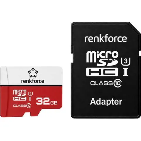 Renkforce RFmSD32 microSDHC-kaart 32 GB A1 Application Performance Class, v30 Video Speed Class A1-vermogensstandaard – afbeelding 1