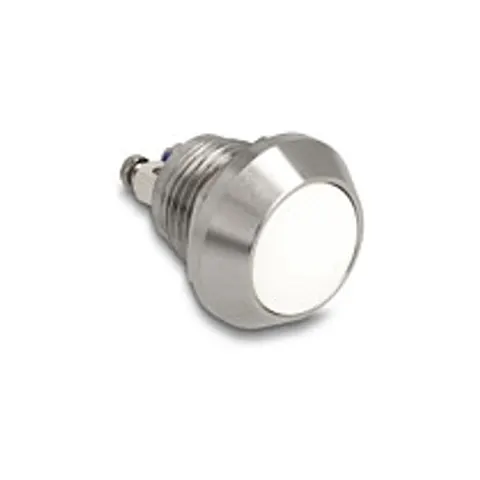 DELOCK 22035 - Push Button for Installation 12 mm 2 x Screw Terminal white – image 1