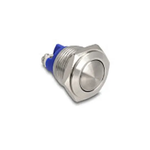 Delock Push Button for Installation 16 mm 2 x Screw Terminal actuator domed – afbeelding 1
