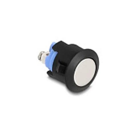 Delock Push Button for Installation 16 mm 2 x Screw Terminal actuator flat plastic snap in assembly – afbeelding 1