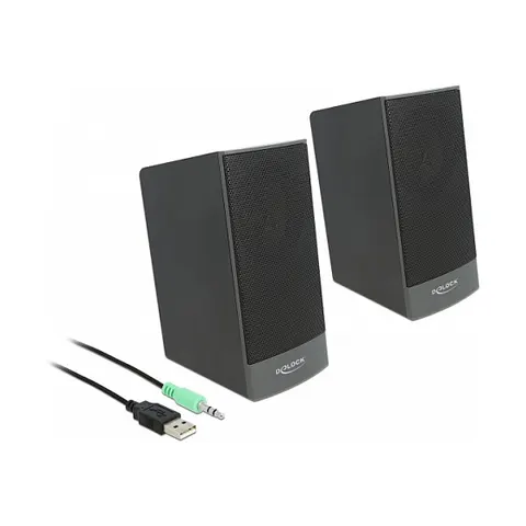 DELOCK 27001 - Altavoz, PC, estéreo, conector jack de 3,5 mm – imagen 1