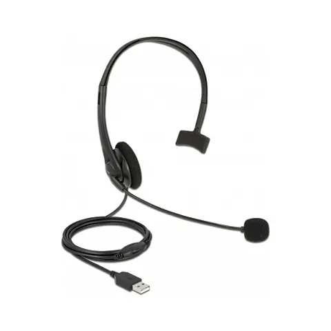 DELOCK 27177 - USB Mono Headset with Volume Control, Ultra Lightweight – image 1