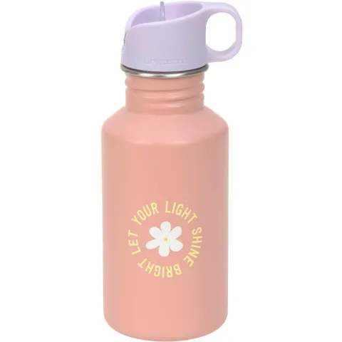 LÄSSIG Schoolbeker Pattern Party - RVS 500 ml - Roze – afbeelding 1