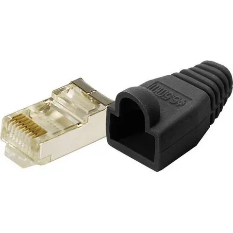 LOGILINK MP0012 - Conector modular CAT5e negro 100 uds. – imagen 1