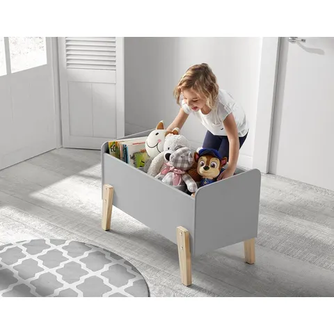 Coffre à jouets Vipack Kiddy - Gris cool – image 1