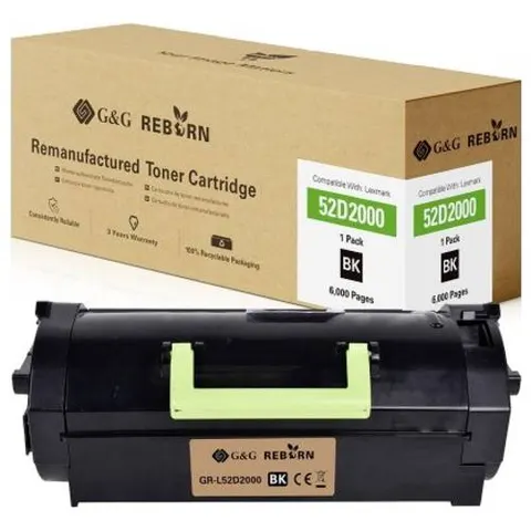 G&G Reborn-Toner kompatibel mit Lexmark 522/ 52D2000 – Bild 1