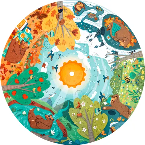 Puzzle circulaire 4 saisons - Hape – image 1