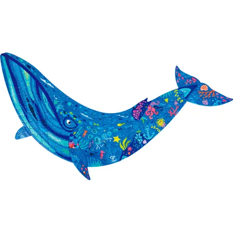 Hape Schimmer-Puzzle Meerestiere 200 Teile – blau – Bild 1