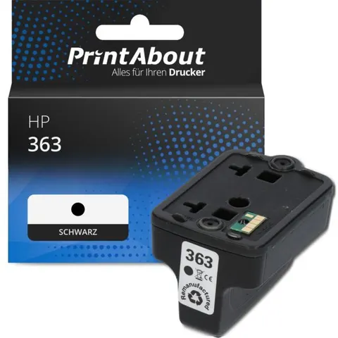 PrintAbout Cartouche compatible HP 363 (C8721EE) - Noir – image 1